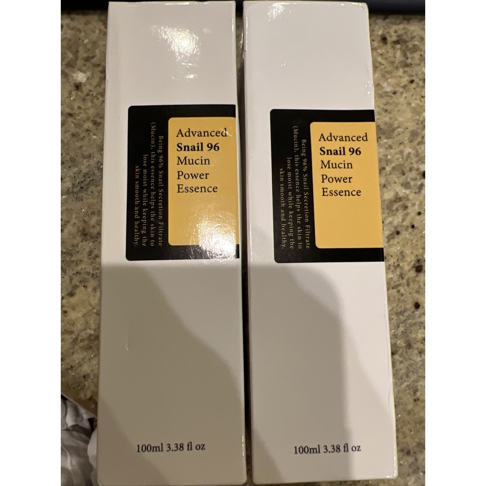 New! Lot of 2 Advanced Snail 96 Mucin Power Essence 100ml, 3.38 oz. EACH!